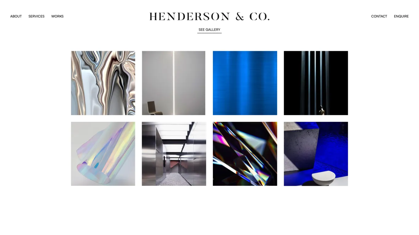 Henderson & Co website design showcase 1