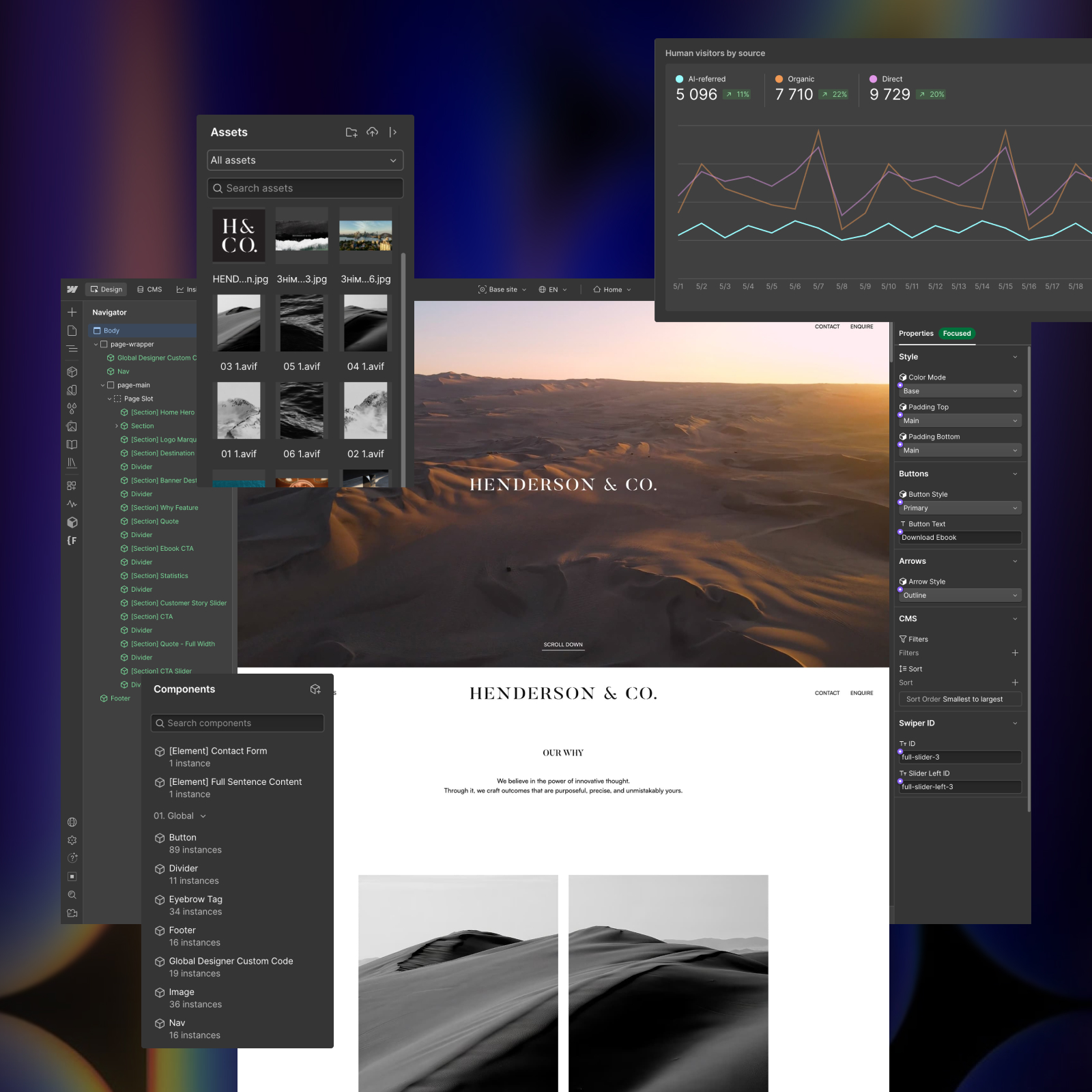 Architecture & Real Estate Webflow website showcase