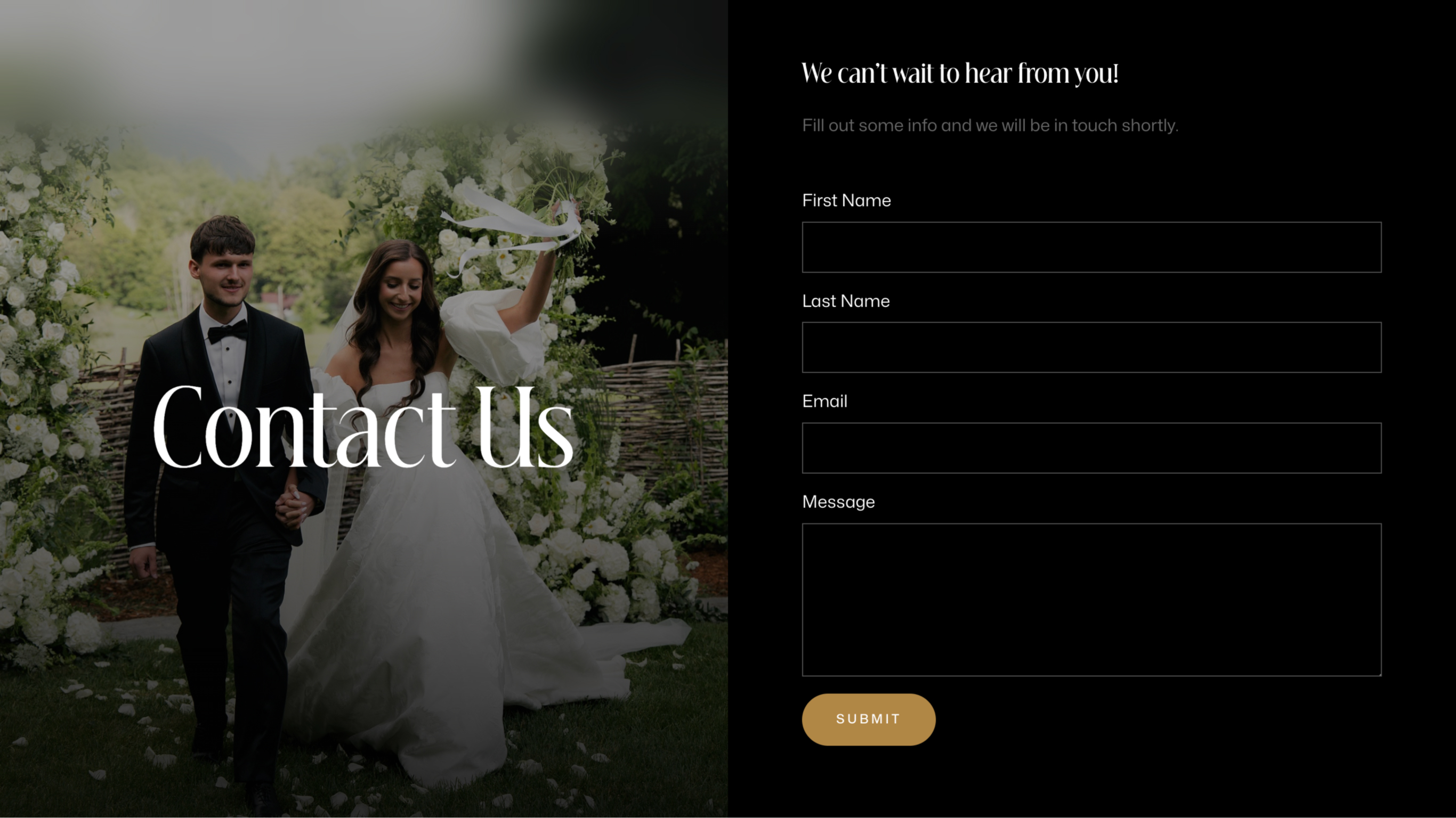Paradise Venue website design showcase 4