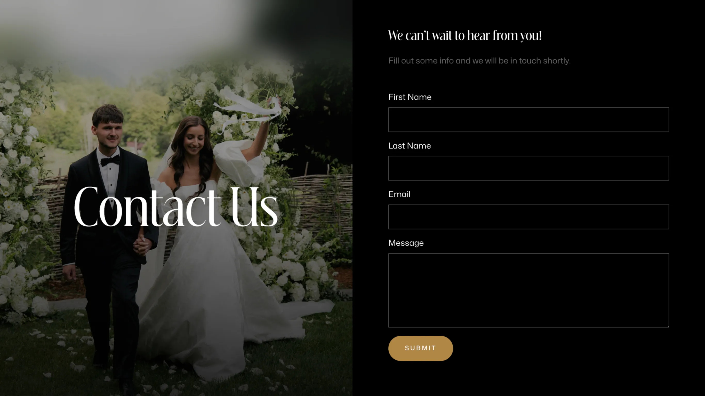 Paradise Venue website design showcase 4