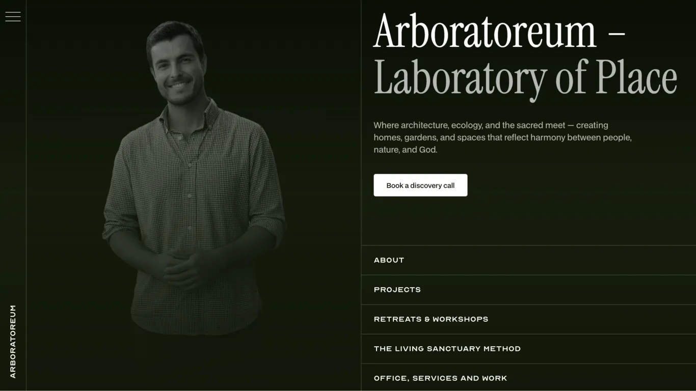 Arboratoreum website design showcase 1