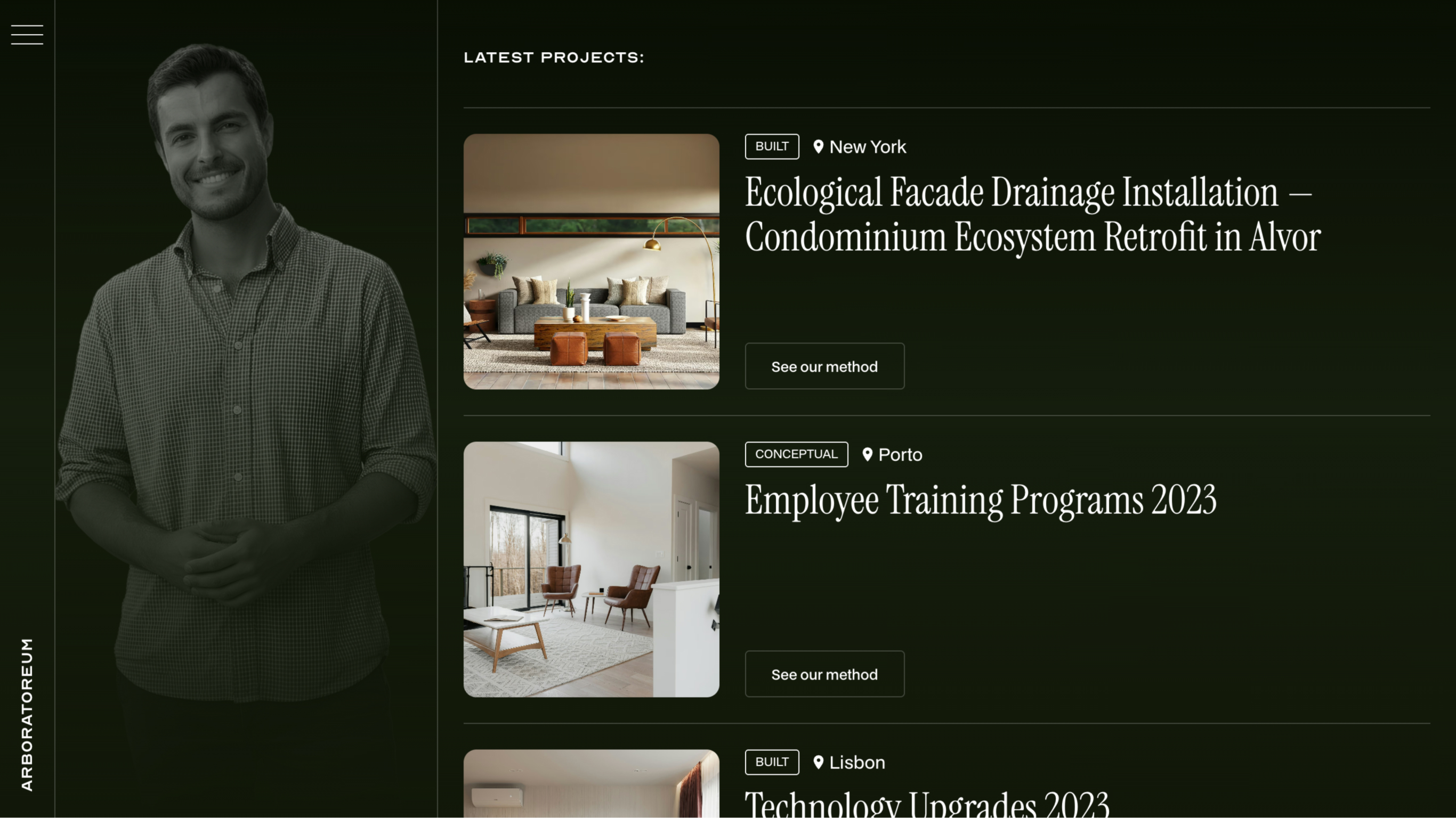 Arboratoreum website design showcase 3
