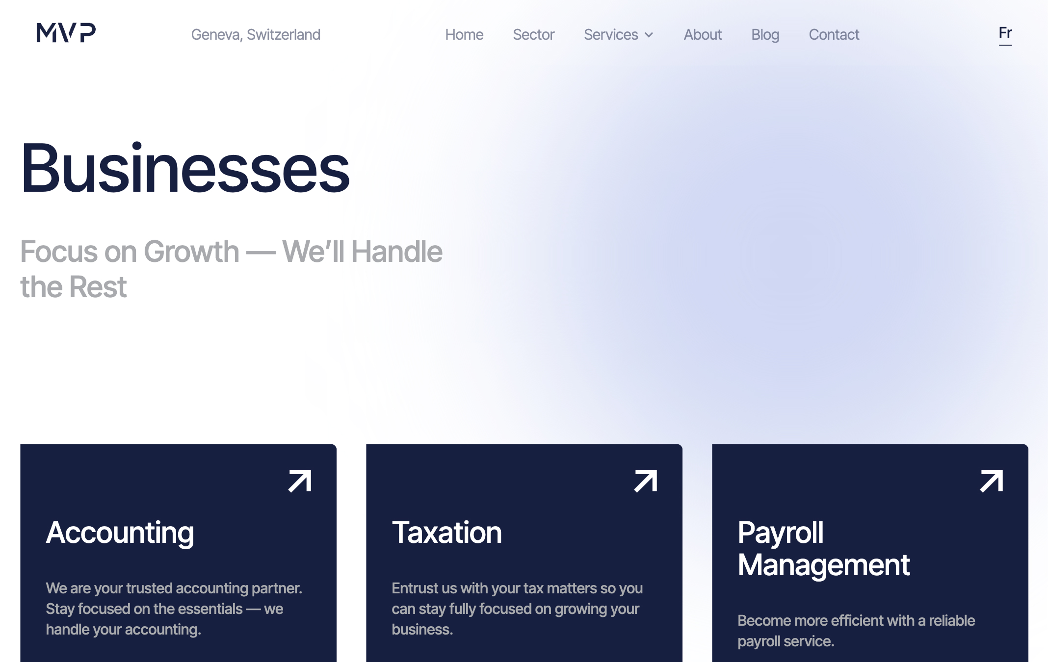 MVP Fiduciary website design showcase 2