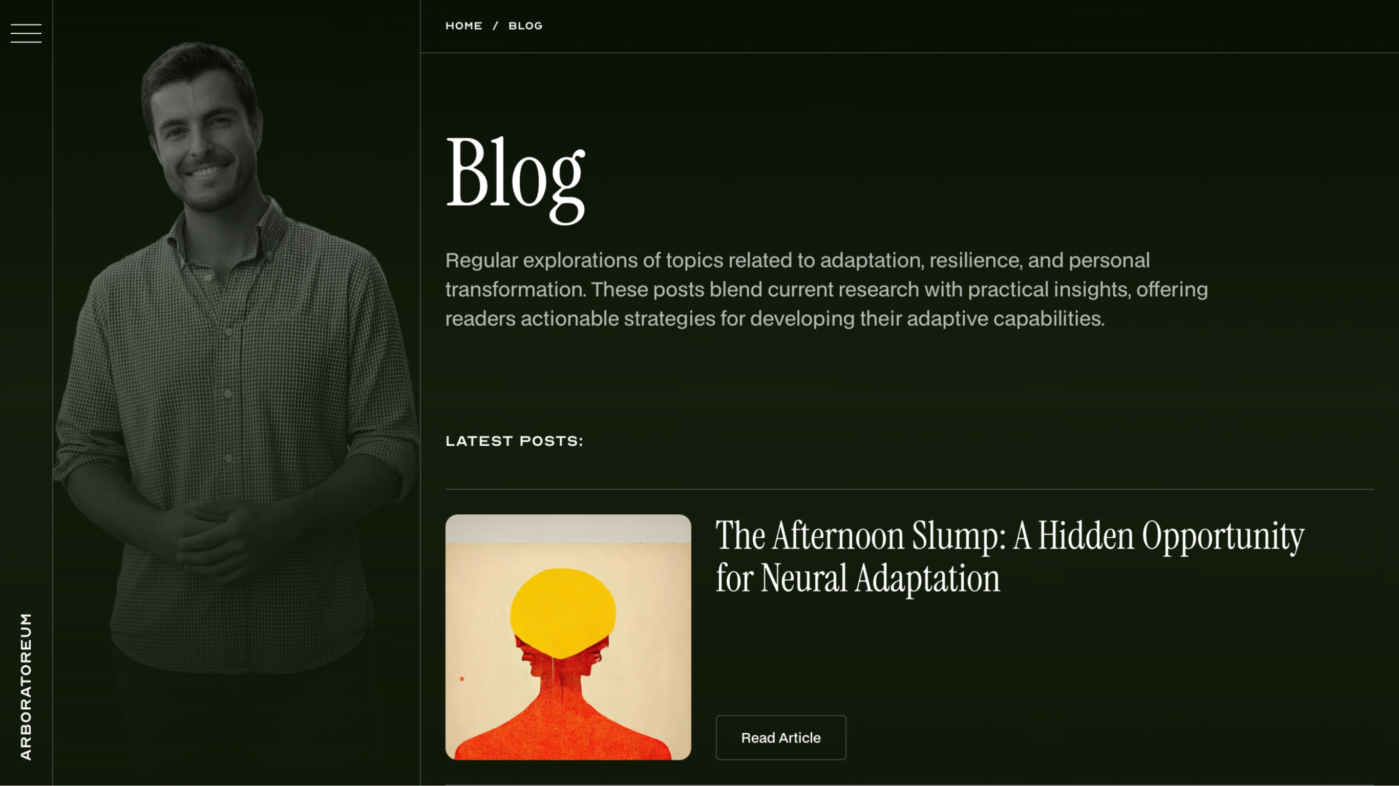 Arboratoreum website design showcase 4