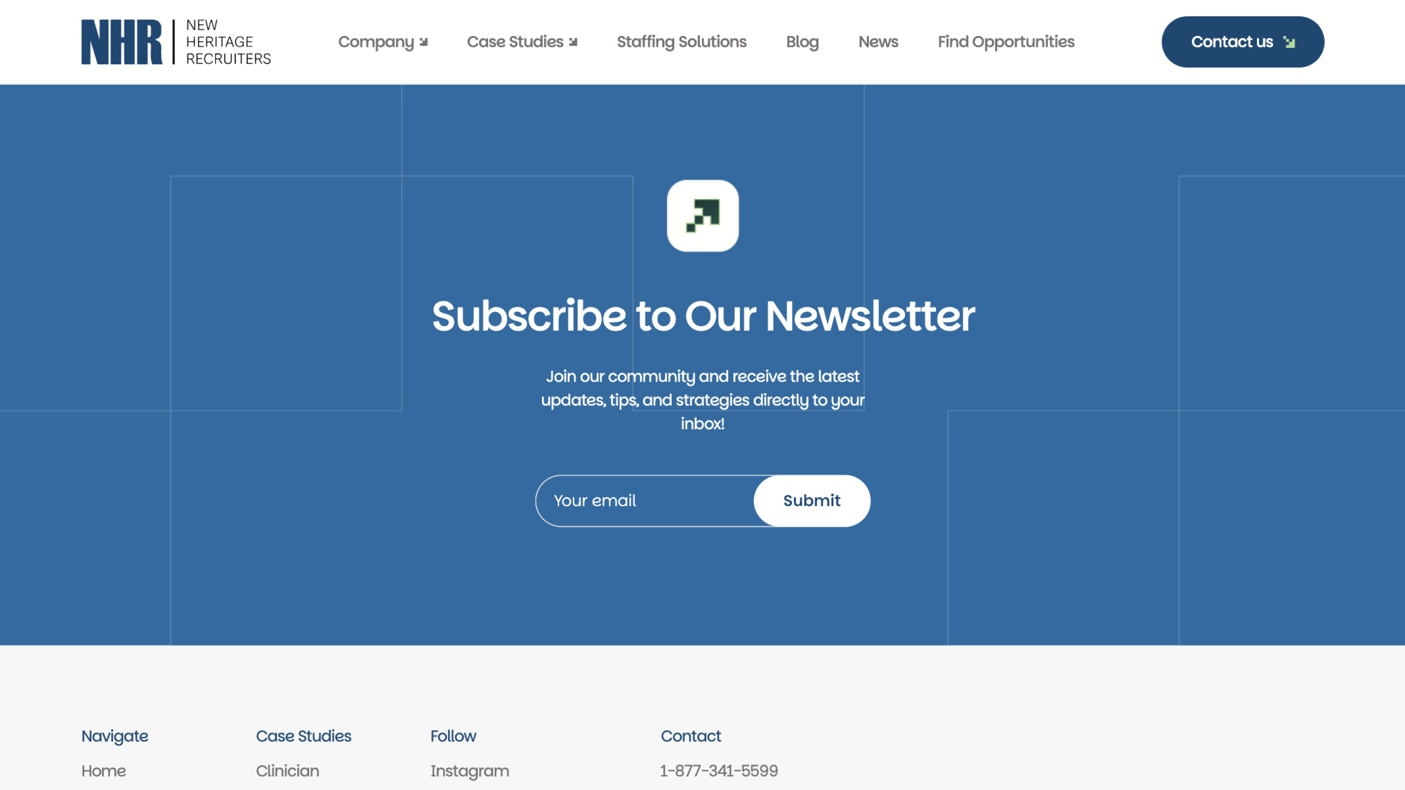 New Heritage Recruiters website design showcase 5
