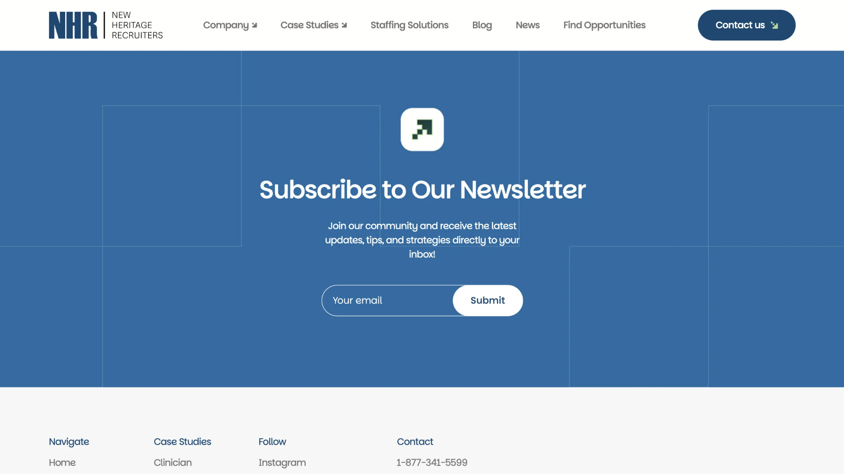 New Heritage Recruiters website design showcase 5