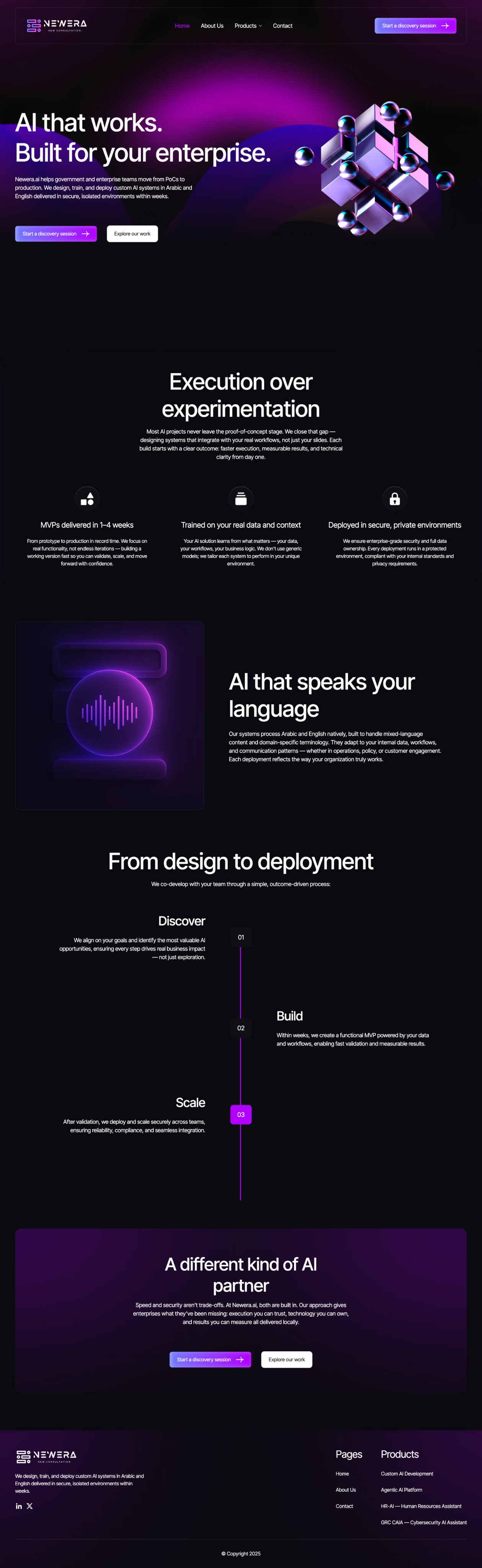 NewEra full website page showcase