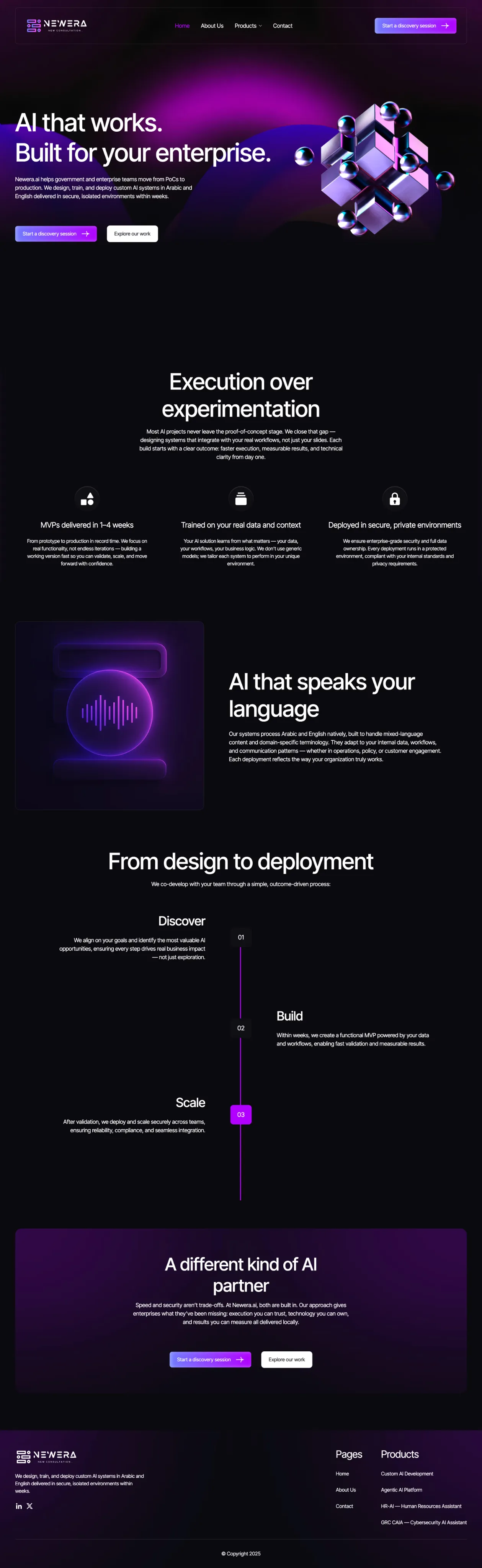 NewEra full website page showcase