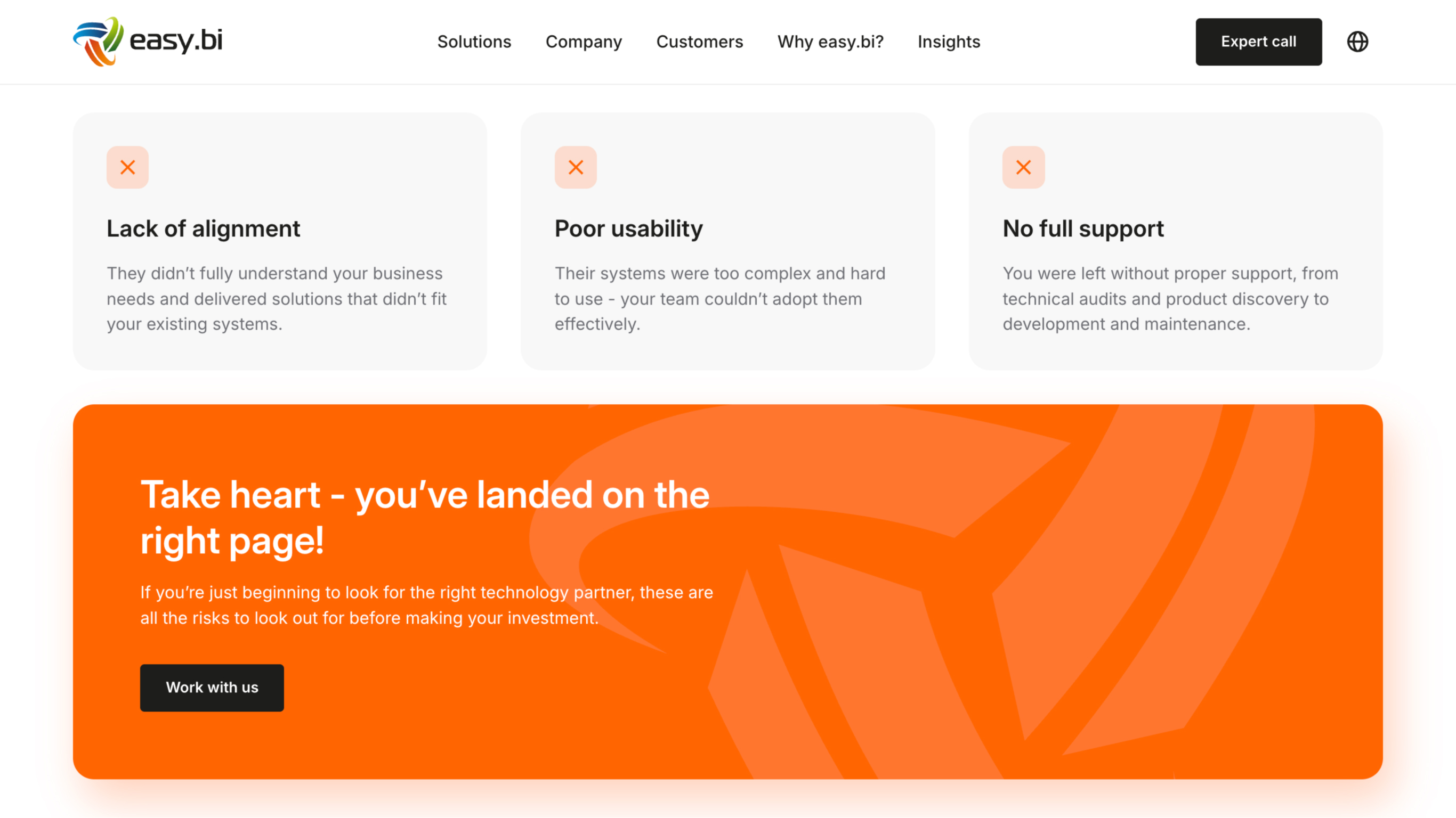 Easy.bi website design showcase 4