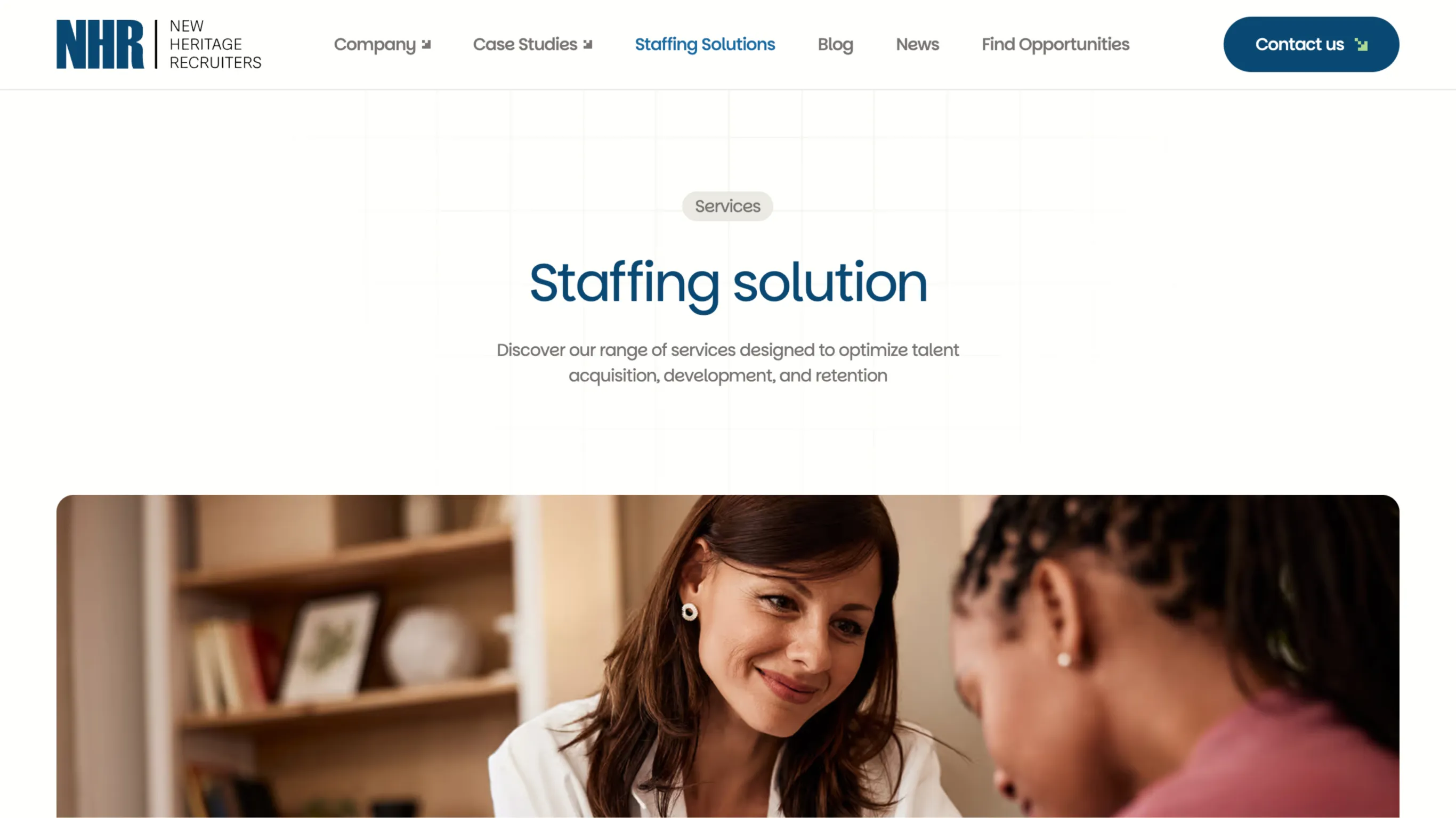 New Heritage Recruiters website design showcase 6