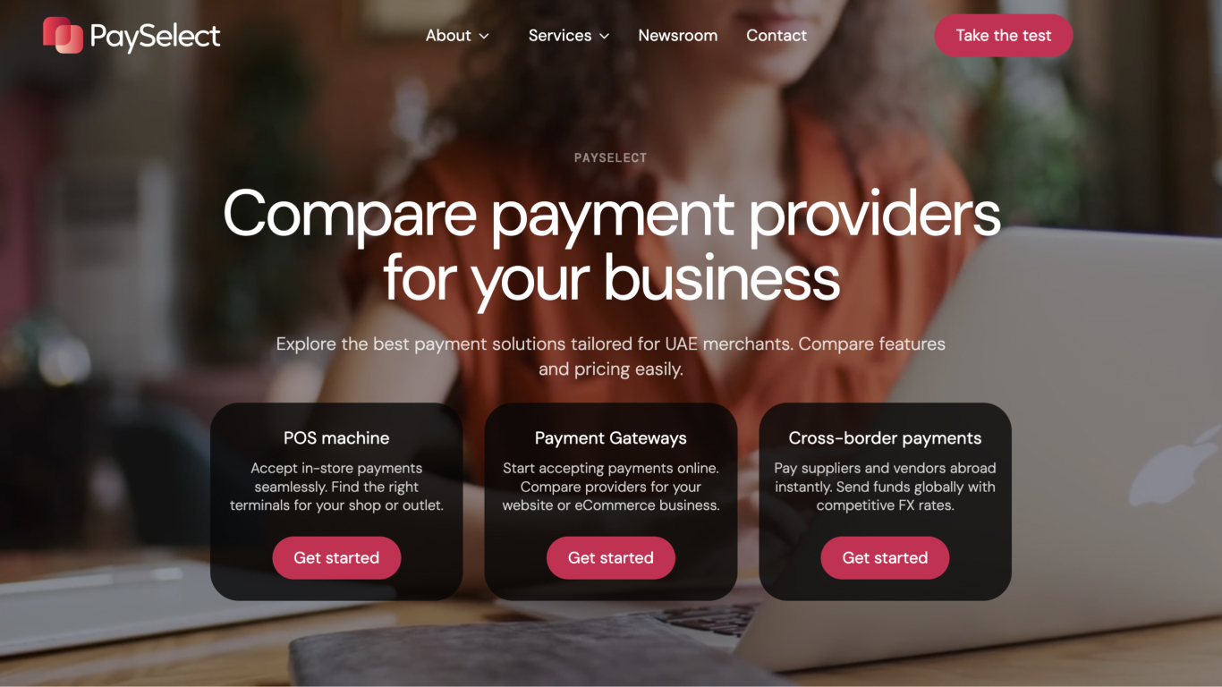 PaySelect website design showcase 1