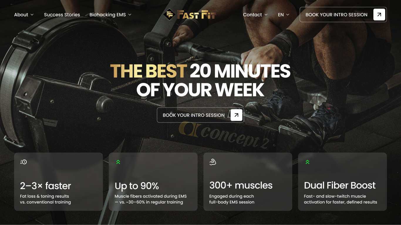 FastFit website design showcase 1