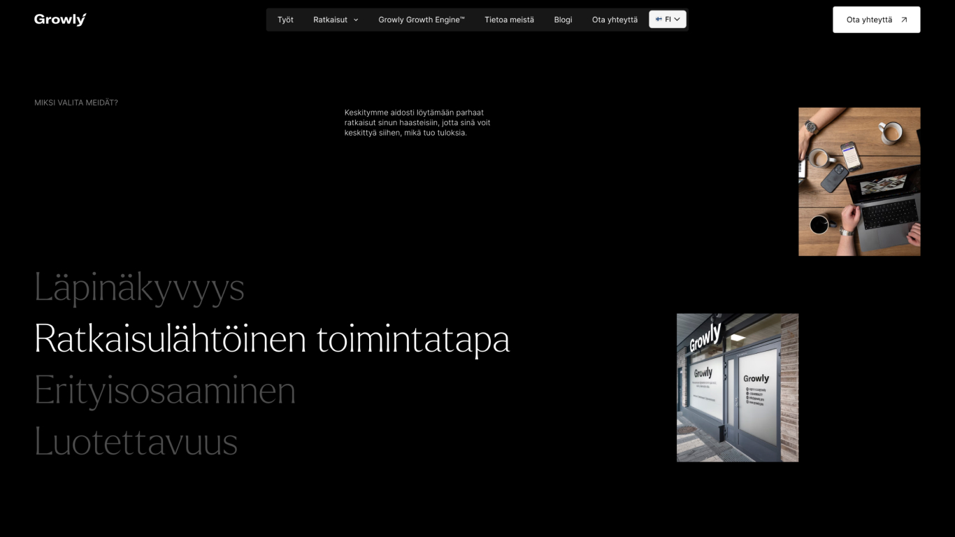 Growly website design showcase 4