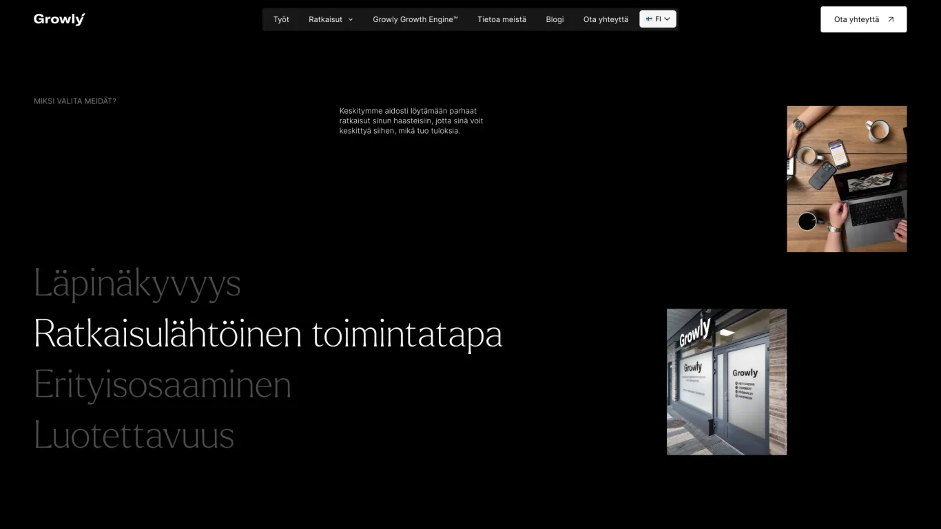 Growly website design showcase 4