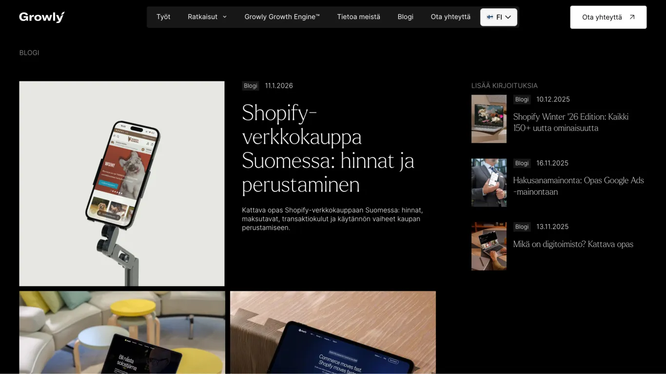 Growly website design showcase 5