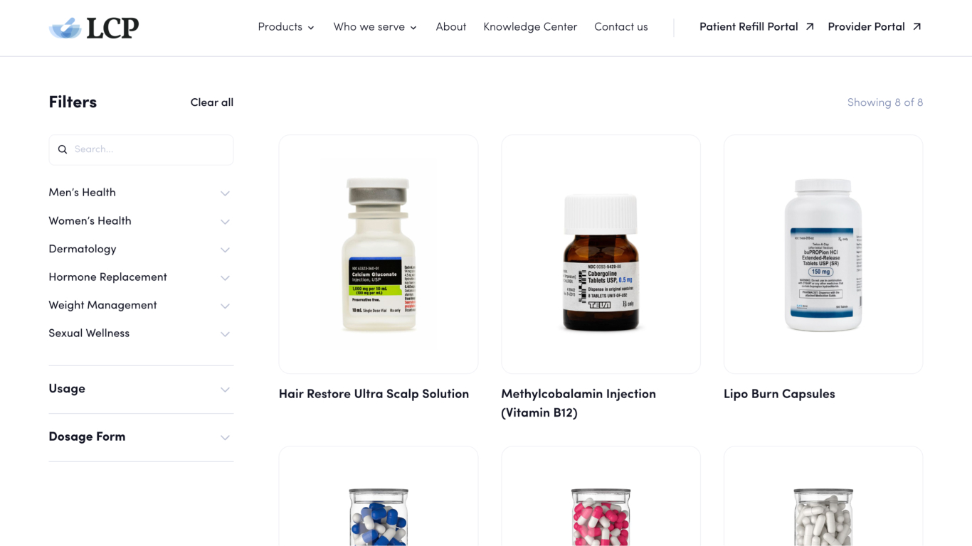 Lexington Compounding Pharmacy website design showcase 2