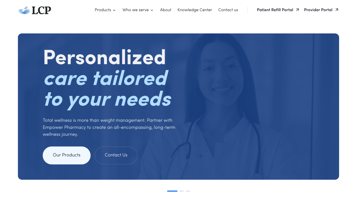 Lexington Compounding Pharmacy website design showcase 1