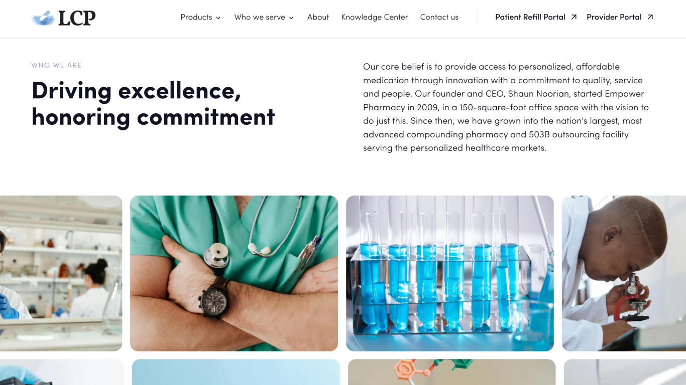 Lexington Compounding Pharmacy website design showcase 4