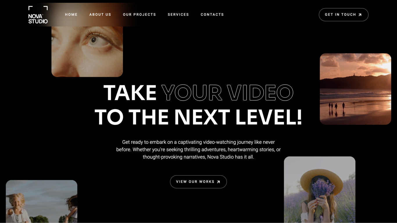 Nova Studio website design showcase 2