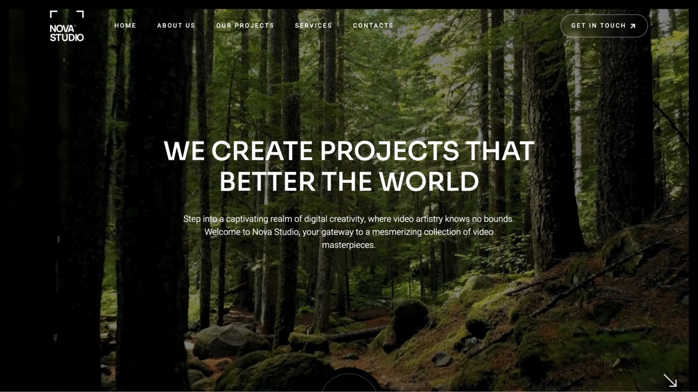 Nova Studio website design showcase 1