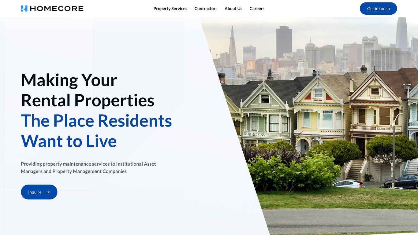 Homecore website design showcase 1