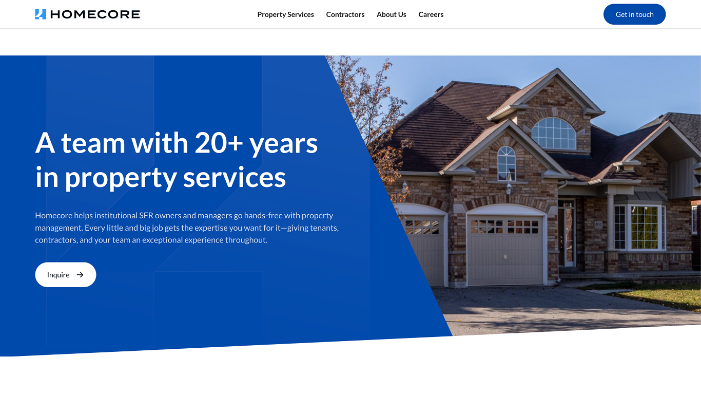 Homecore website design showcase 3