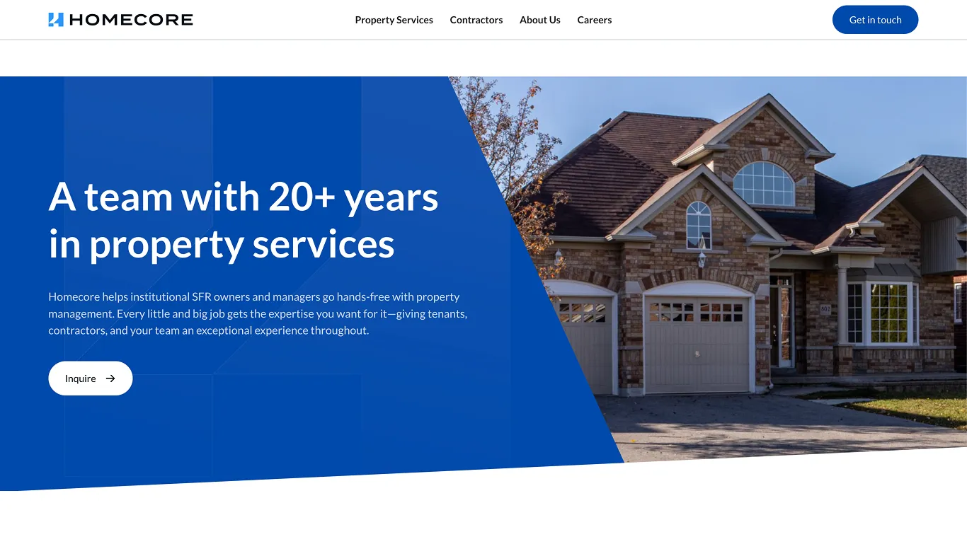 Homecore website design showcase 3