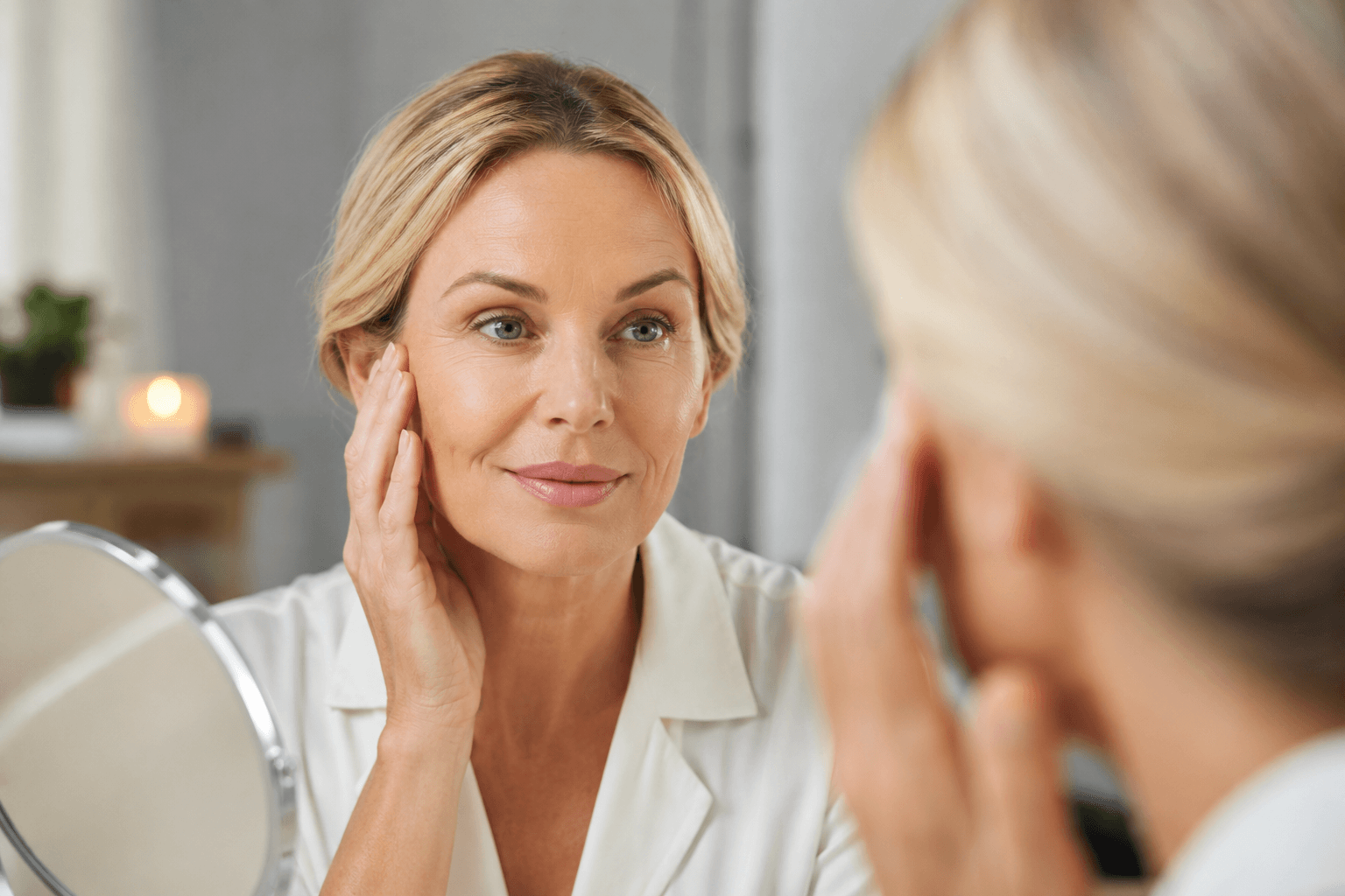 Woman with a refreshed appearance after Botox treatment for wrinkle reduction in Los Gatos, California
