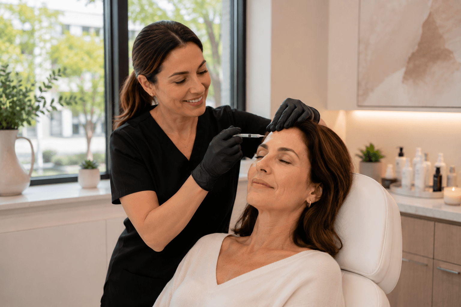 Wrinkle relaxer injection treatment in Los Gatos, California
