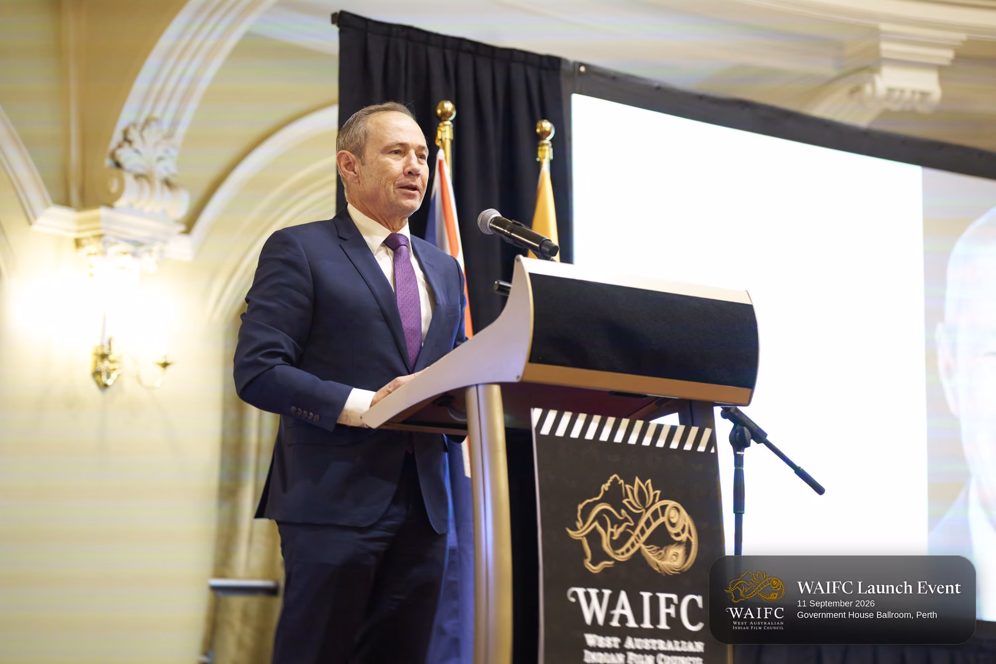 WAIFC Inaugural Launch Event — Government House Ballroom, Perth.