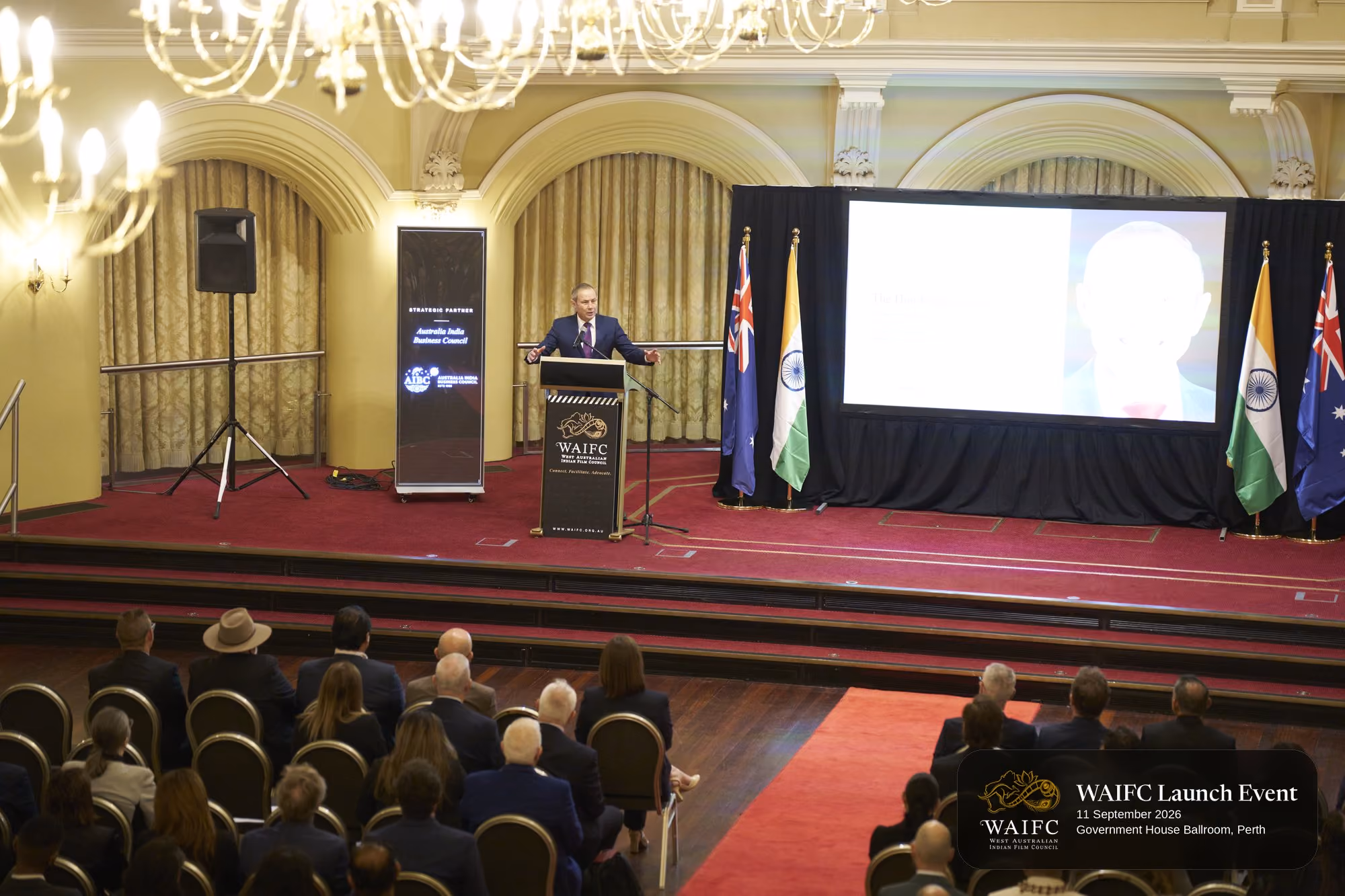 WAIFC Inaugural Launch Event — Government House Ballroom, Perth.