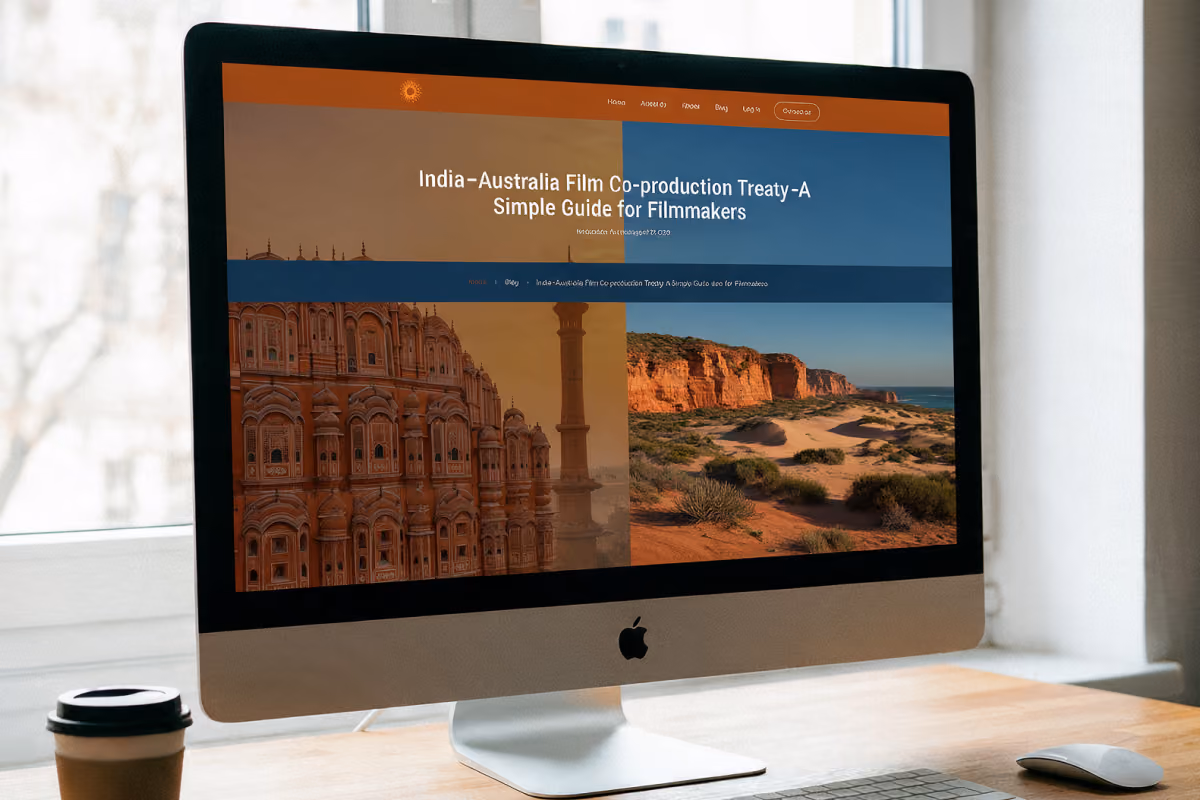 Desktop preview of WAIFC's India–Australia film co-production treaty guide for filmmakers