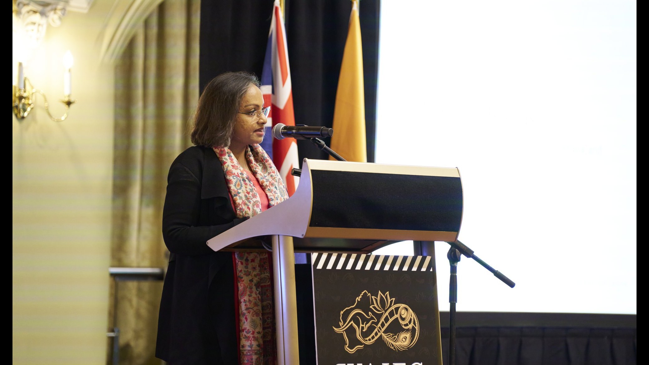 Consul General of India Kajari Biswas speaking at the WAIFC launch