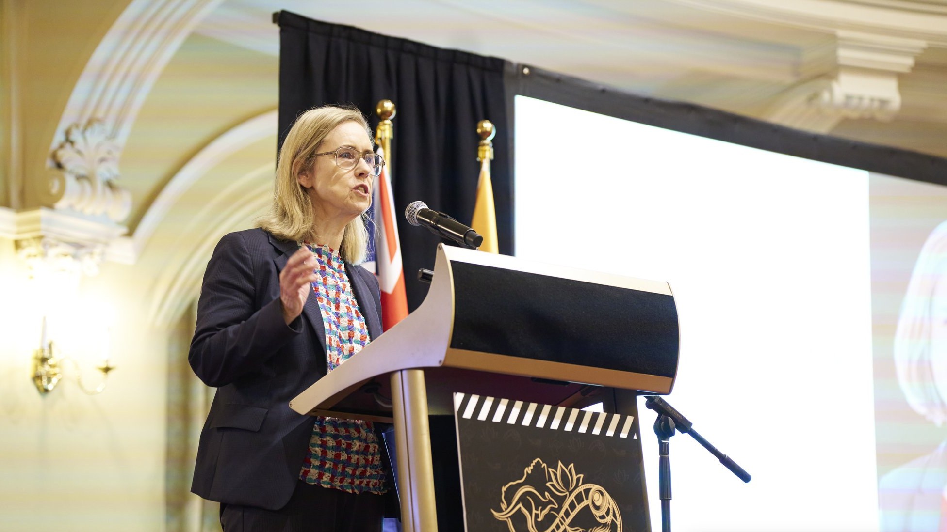 Minister for Creative Industries Simone McGurk speaking at the WAIFC launch