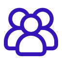 Icon of three abstract human figures representing a team.