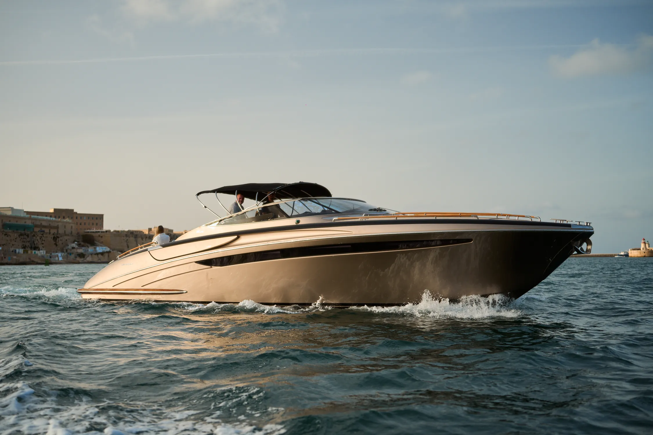 Iniala yacht on the harbour