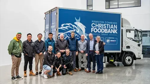 Ebbett Automotive and Foton NZ Deliver Refrigerated Truck to Support Hamilton Foodbank’s Growing Needs
