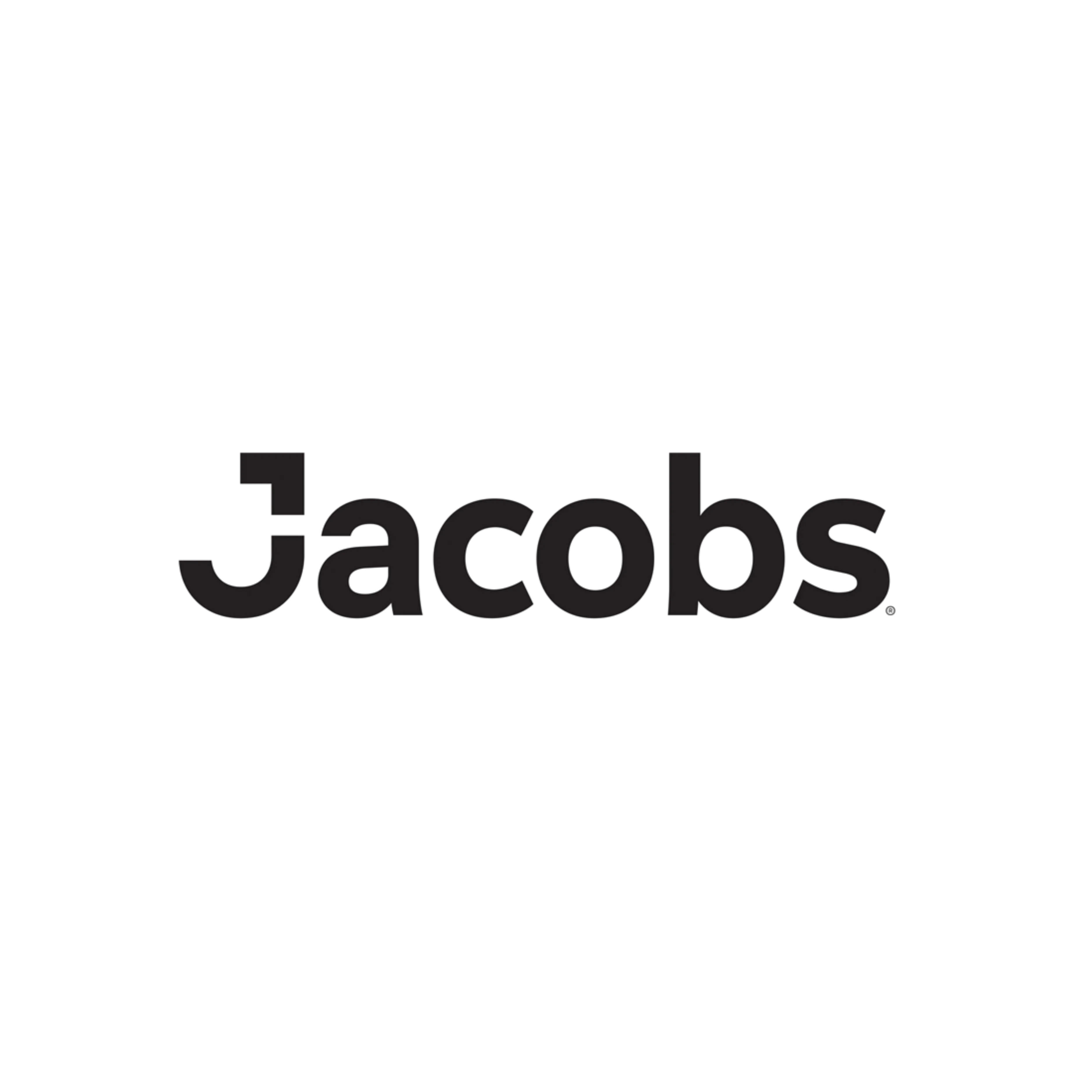 Black background with stylized text reading Jacobs in bold dark letters.