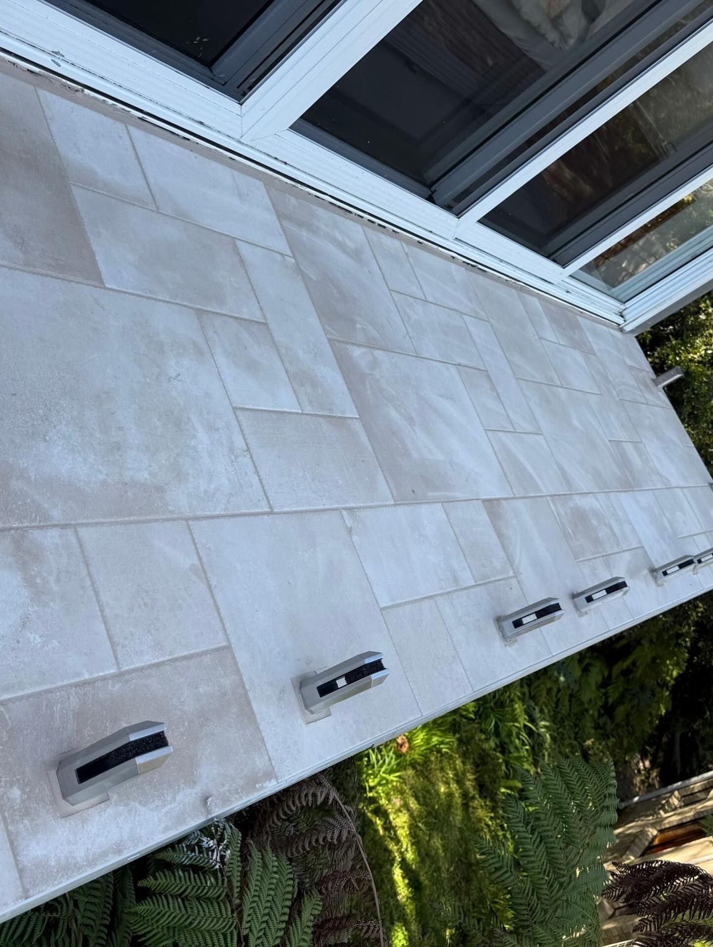 The renewed external balcony surface.
