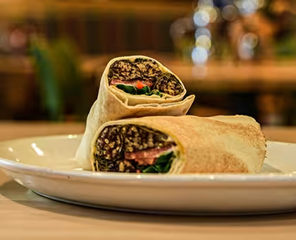 Meat Grape Leaves Sandwich