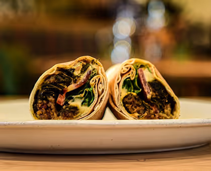 Vegetarian Grape Leaves Sandwich