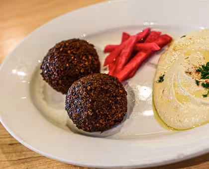 Falafel Patties with Side Sampler