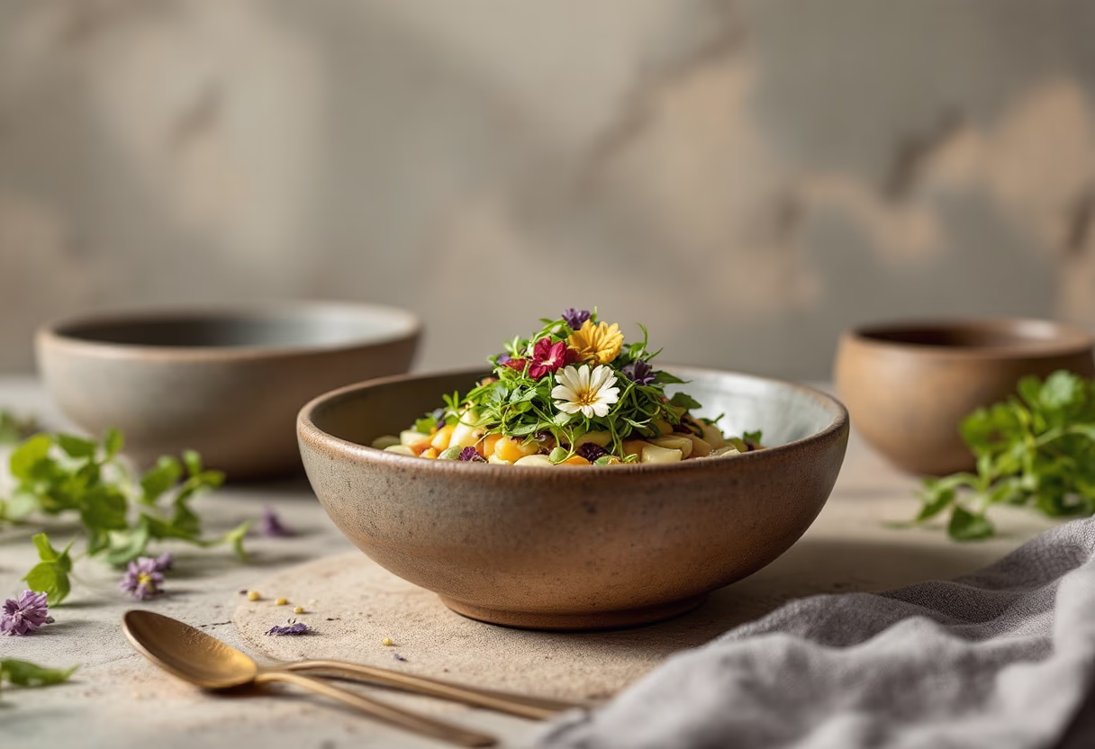 image of unique dish preparation (for a fine dining restaurant)
