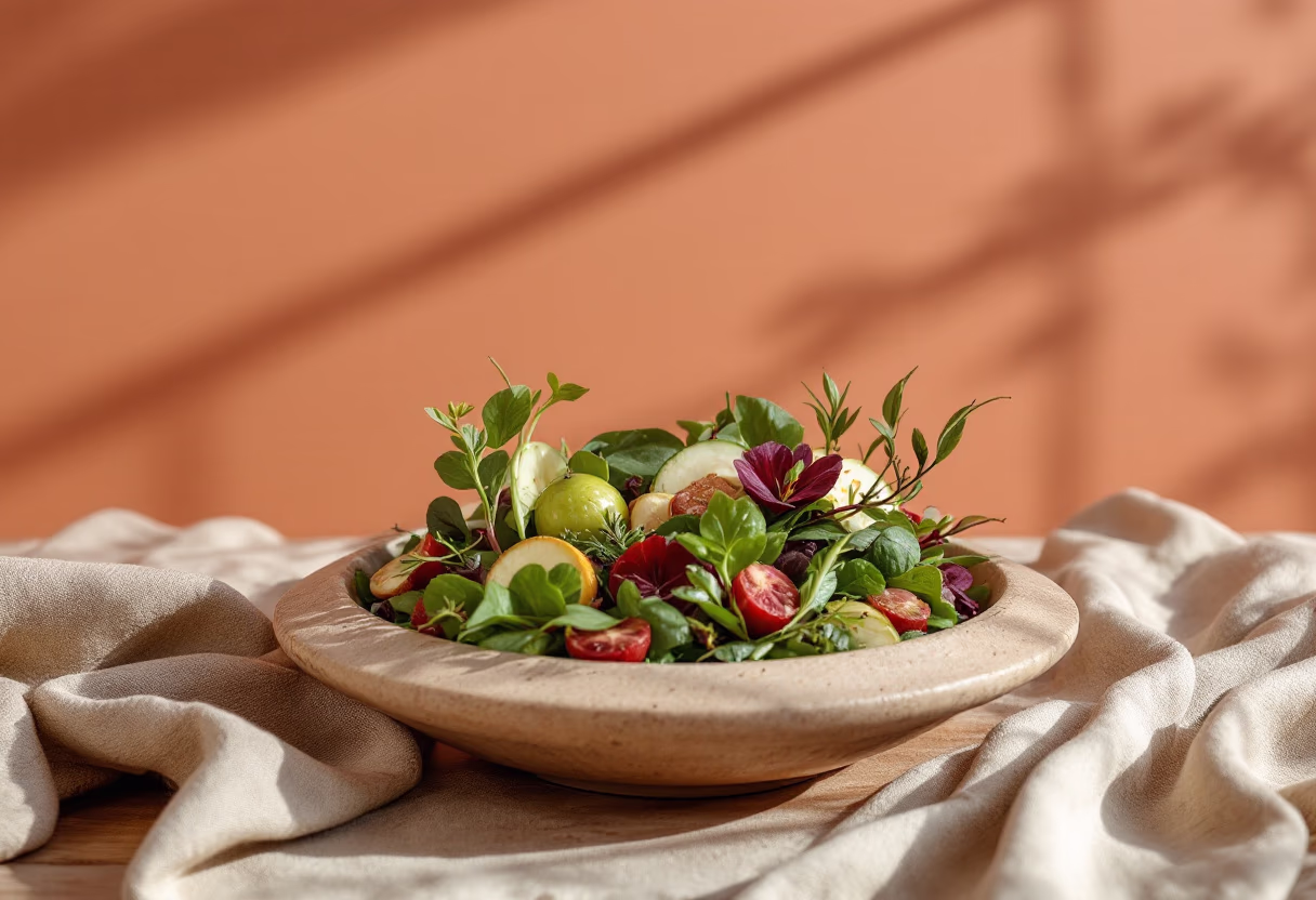 image of curated seasonal dishes in a modern restaurant