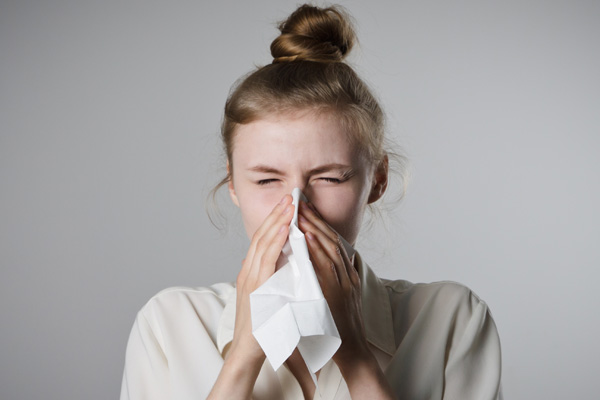 woman with chronic sinus infection