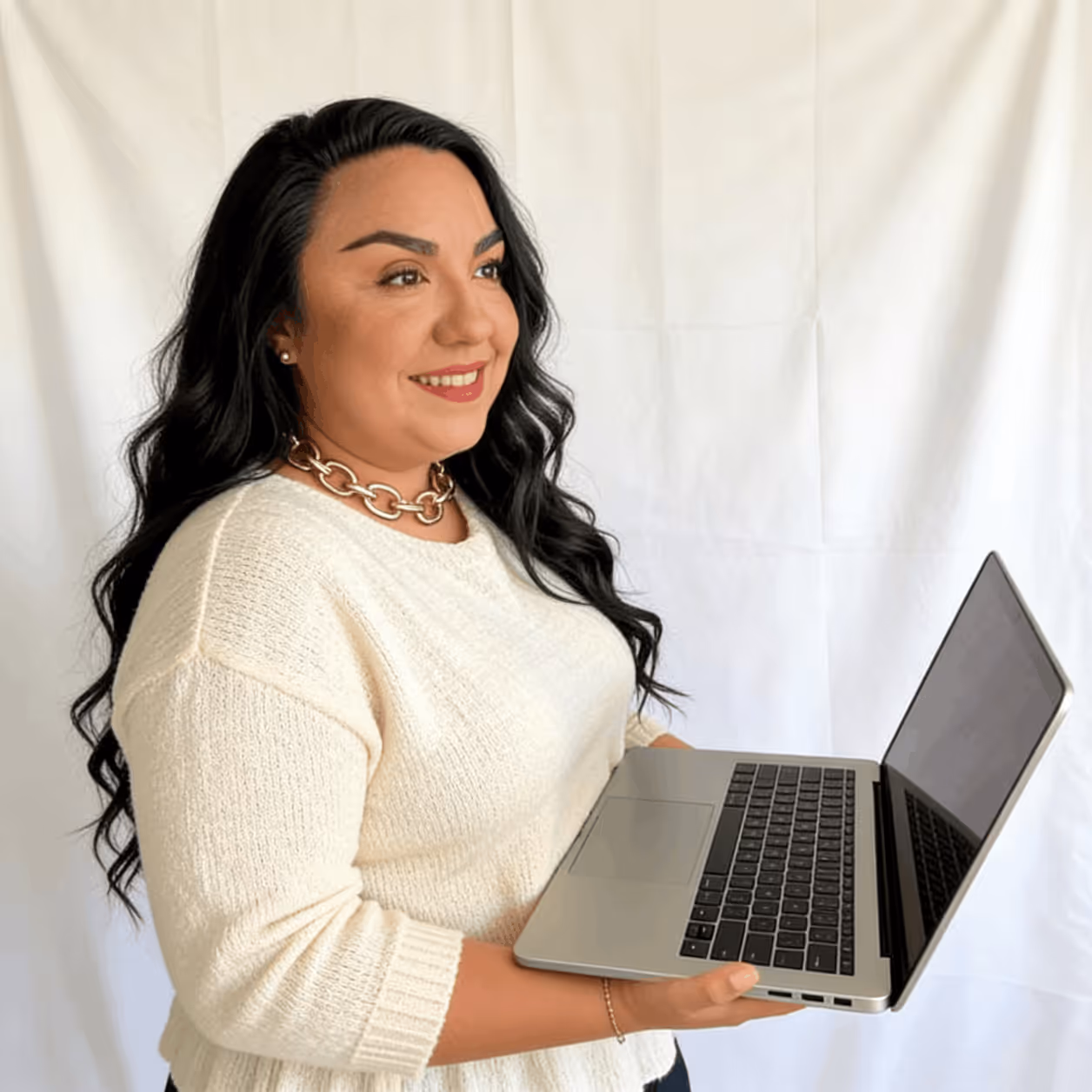 Nathaly Glass, founder of Numbers and Balance bookkeeping services, in a professional portrait