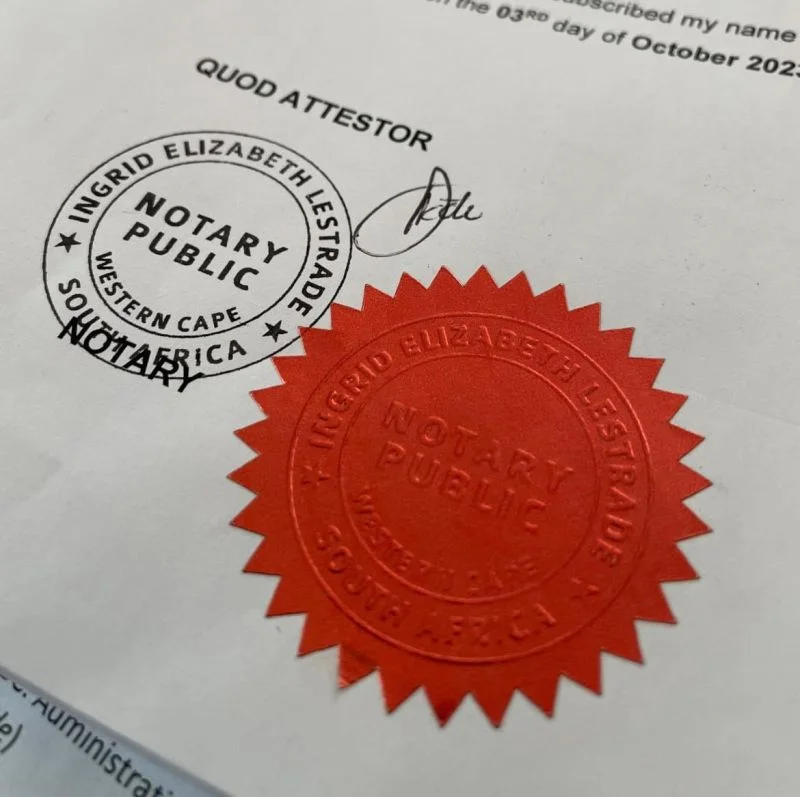 Notarisation and Apostille of non-English documents in South Africa for international use