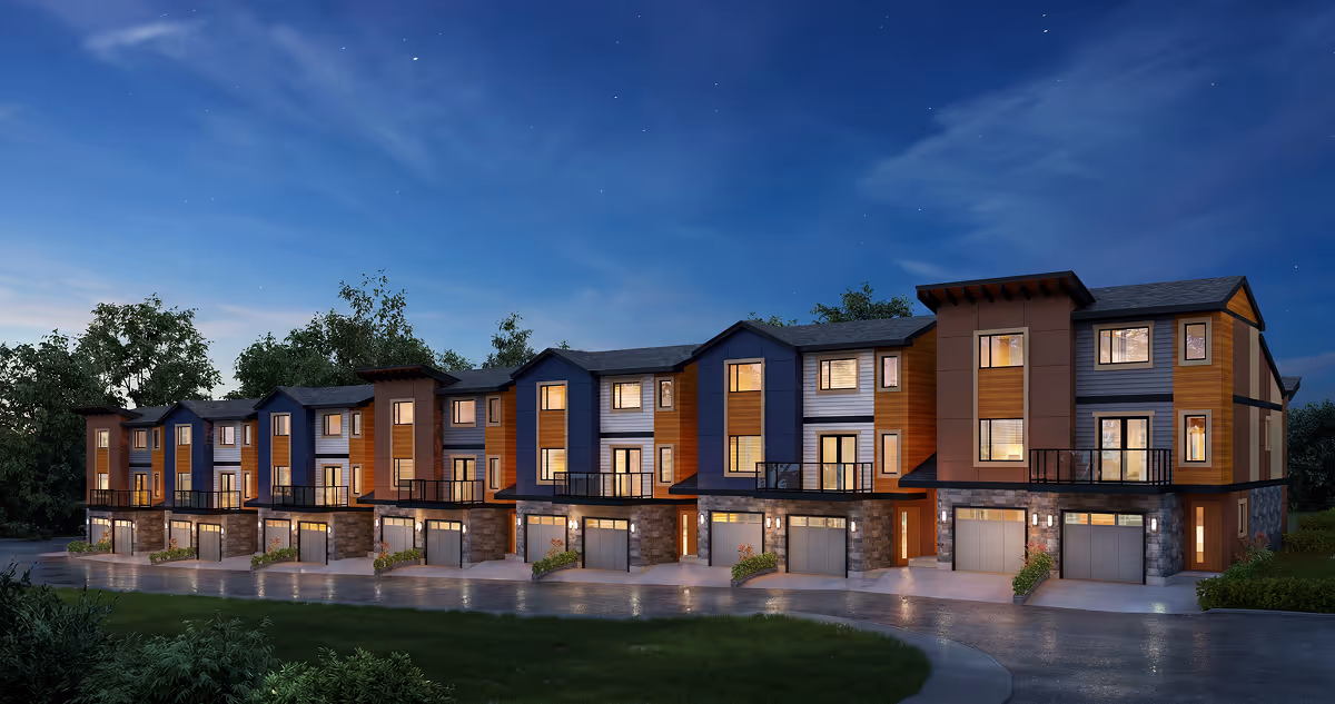 The Ivy townhome interior at Sage Hill Garden — 2-bedroom starter floor plan in NW Calgary