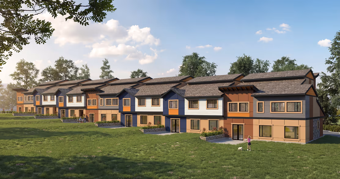 The Palm townhome interior at Sage Hill Garden — 3 to 4 bedroom family floor plan in NW Calgary