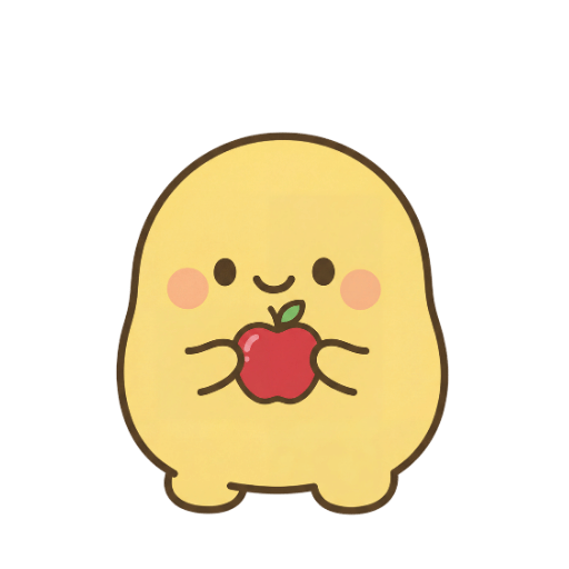 Health & Body Icon - Sunny is holding an apple